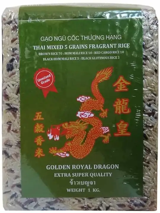 Golden Royal Dragon Thai Blandat 5-Korn Doftande Ris 1kg ✖ 20
