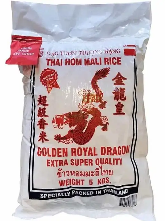 Golden Royal Dragon Thai Jasminris (Hom Mali ris) 5kg ✖ 4