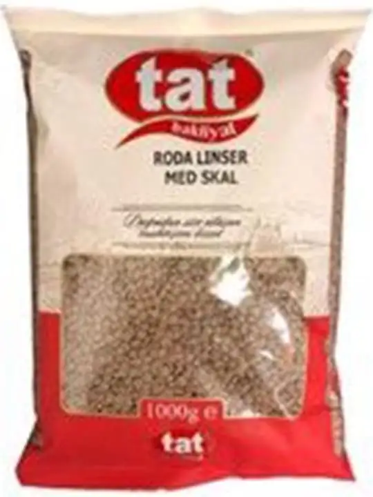 Tat Röda Linser med Skal 1kg ✖ 15