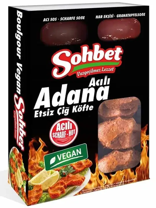Sohbet Stark Veganska Bulgur Biffar (Adana-stil Cigkofte) 340g ✖ 8