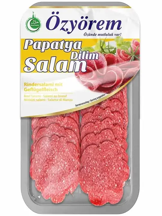 Özyörem Nötkött Salami Skivor i Prästkrageform 80g ✖ 12