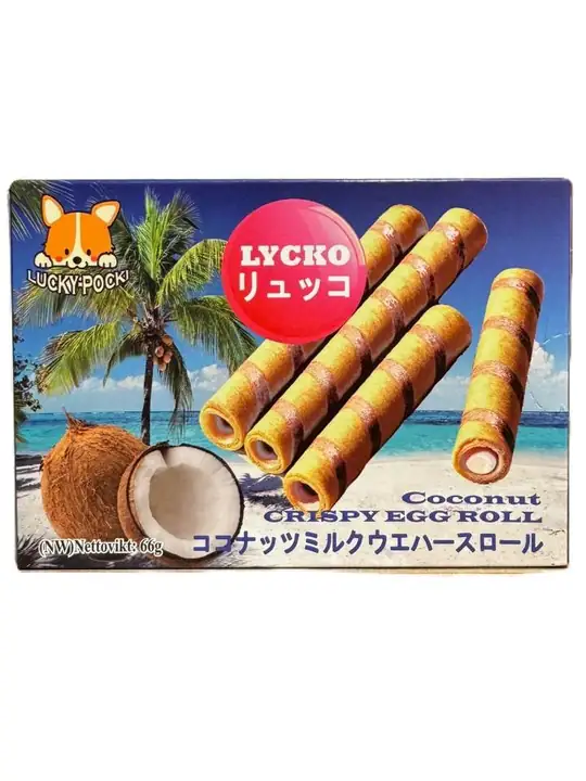 Lucky-Pock Snack Rullar Kokos 66g ✖ 48