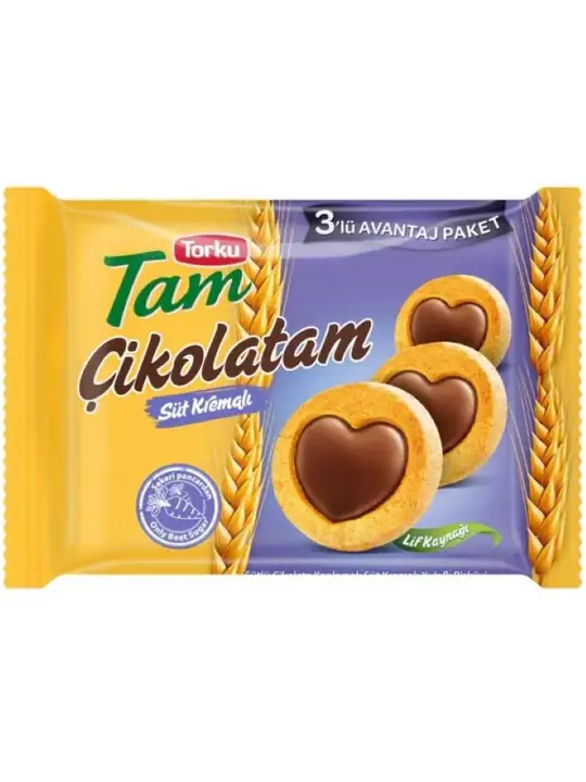 Torku Tam Cikolatam Mjölkkex med Fullkorn (3-pack) 249g ✖ 12