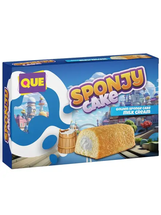 QUE SPONJY - Mjölkkräm Sockerkaka 200g ✖ 18