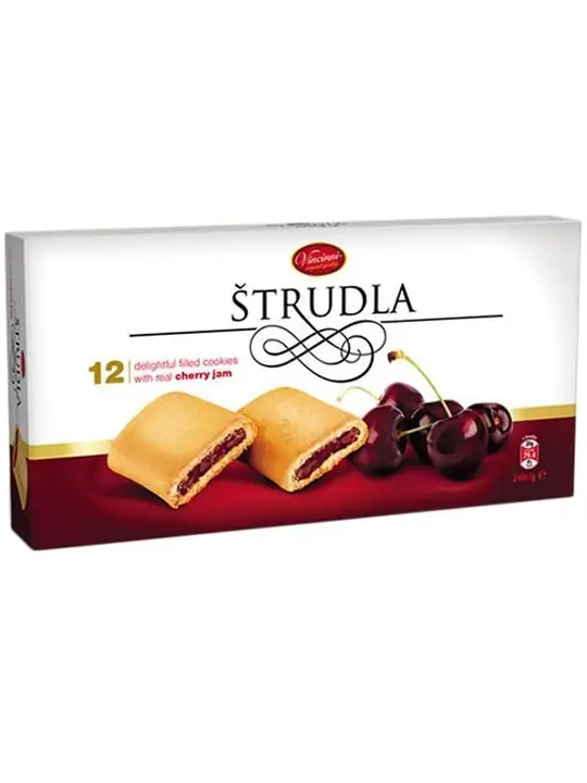 Vincinni Strudel - Körsbärs marmeladfylld Kaka 240g ✖ 12