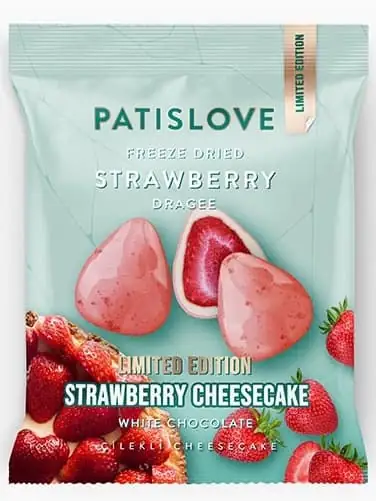 Patislove Vit Choklad Jordgubbar Drage Cheesecake 50g ✖ 16