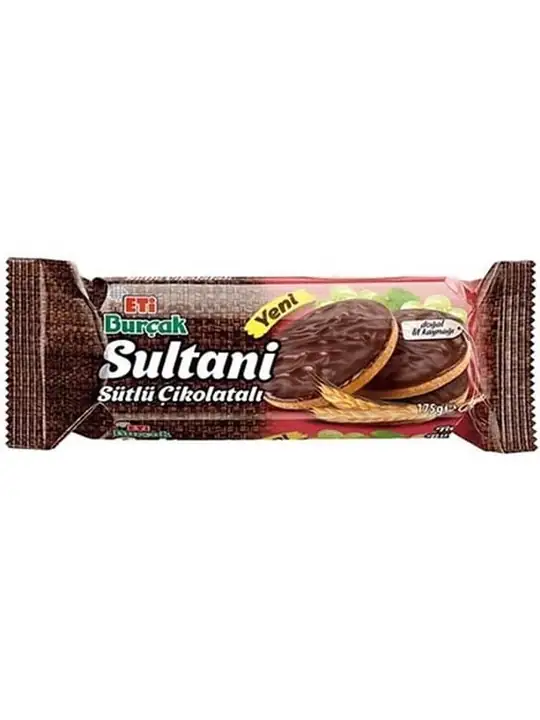 Eti Burcak Sultani Mjölkchoklad Kex 175g ✖ 18