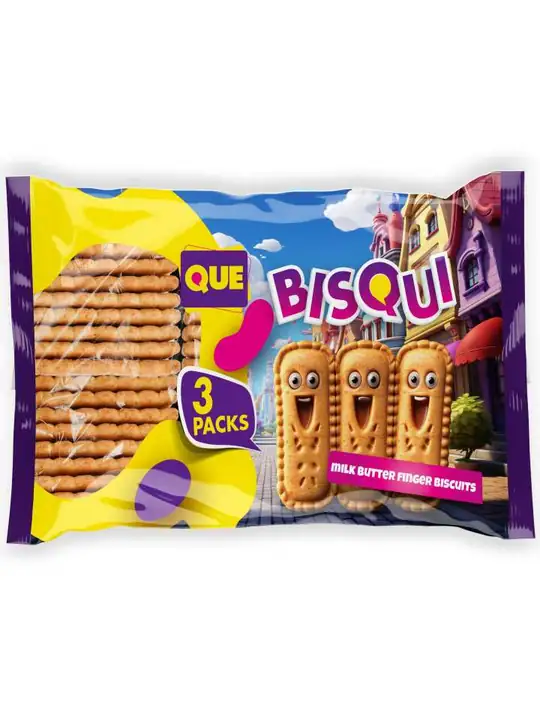 QUE BISQUI - Mjölk- och smörfingerkex 300g ✖ 24