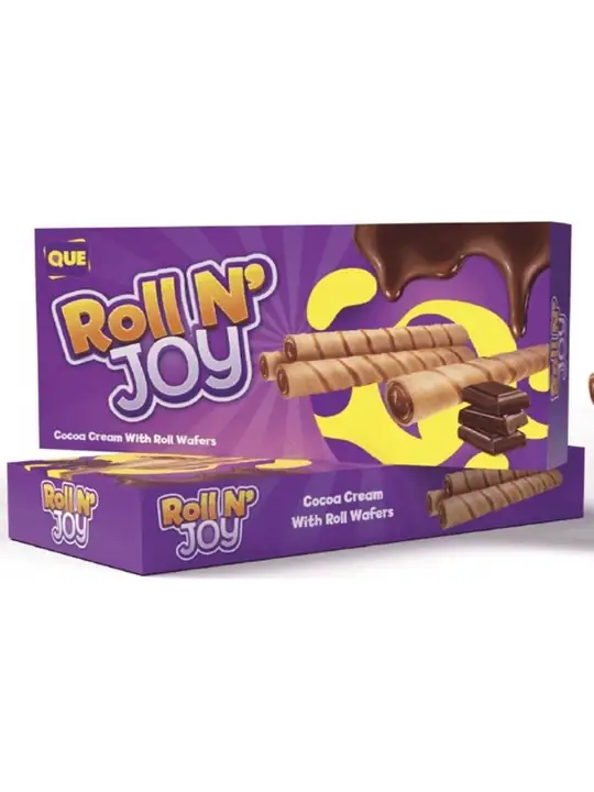 QUE Roll N JOY - Kakaokräm med Rullvåfflor 100g ✖ 22