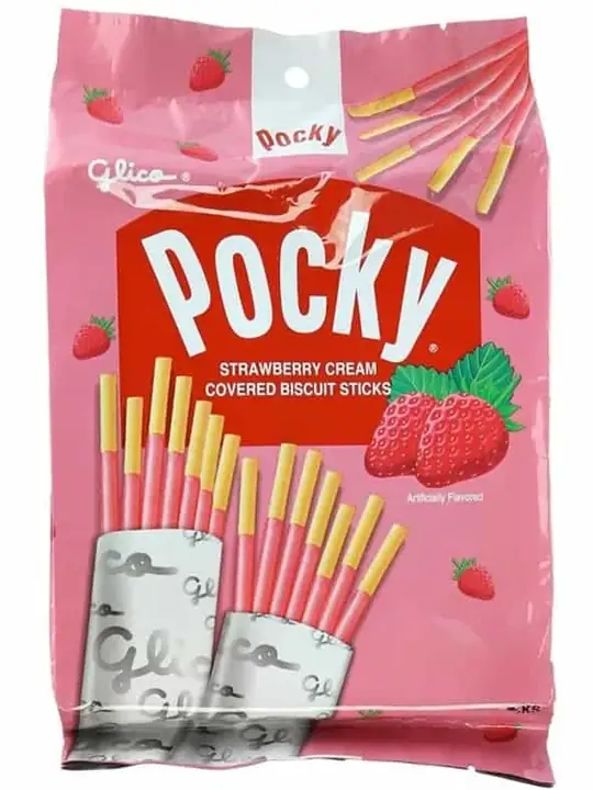 Glico Pocky Jordgubb Smak Kexpinnar (Familjepack) 147g ✖ 20