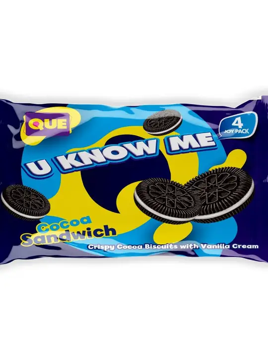 QUE U KNOW ME - Kakaosandwichkex med Vaniljkräm 224g ✖ 20