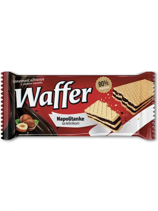 Waffer Napolitanke Wafer M Nougat Fyllning 170g ✖ 24
