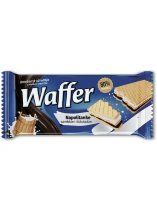 Waffer Napolitanke Wafer M Mjölk&Choklad Fyllning 170g ✖ 24