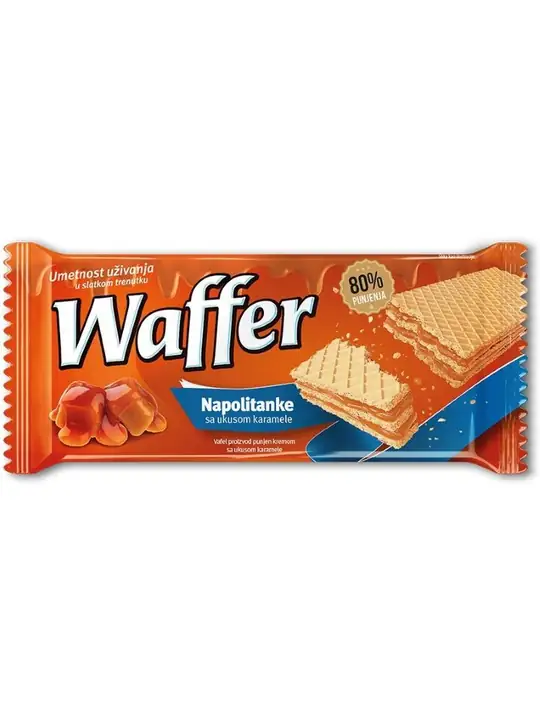 Waffer Napolitanke Wafer M Karamel Fyllning 170g ✖ 24