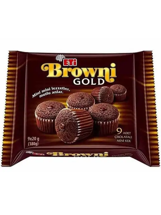Eti Browni Gold Mini Chokladkaka 180g ✖ 12