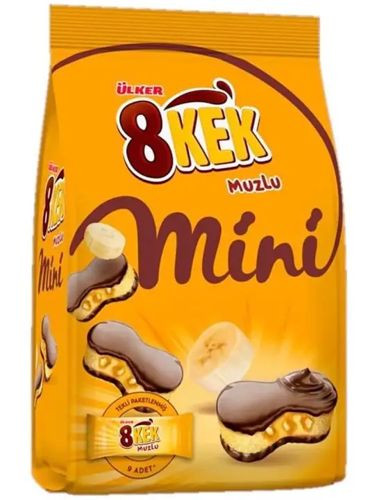 Ulker Dankek Mini 8 Banankaka (9-Pack) 162g ✖ 10