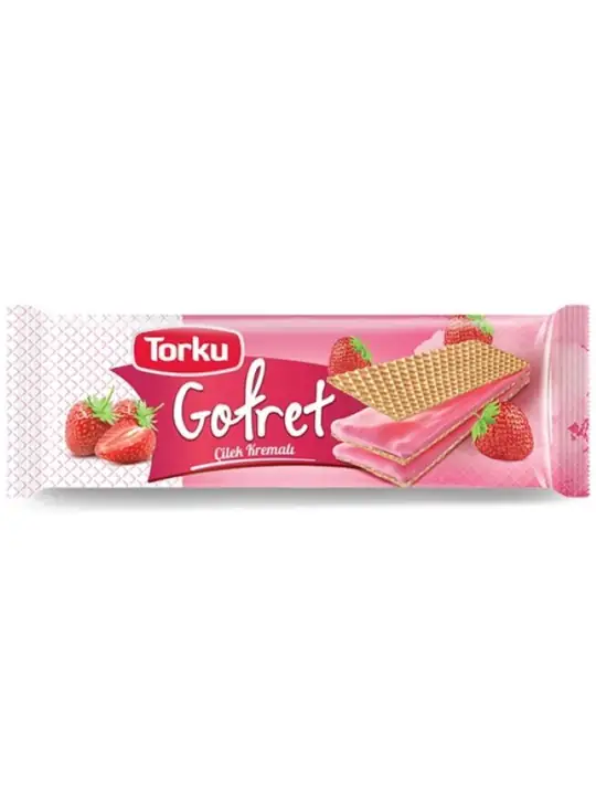 Torku Wafers med Jordgubbskräm 142g ✖ 19