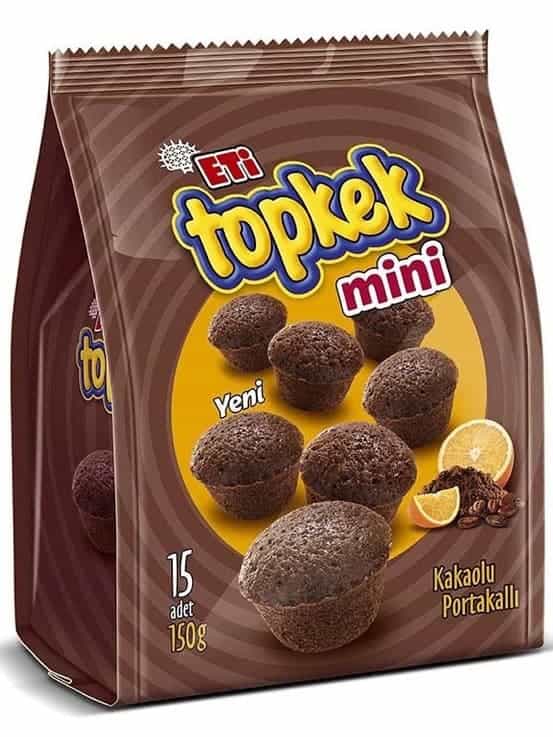 Eti Topkek Mini Chokladkaka med Apelsinsmak 150g ✖ 12