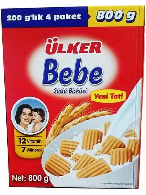 Ulker Baby Mjölkig Kex (Med Vitaminer & Mineraler) 800g ✖ 4