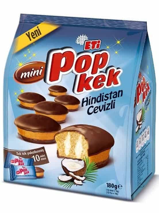 Eti Popkek Mini Kokos Kaka 180g ✖ 10