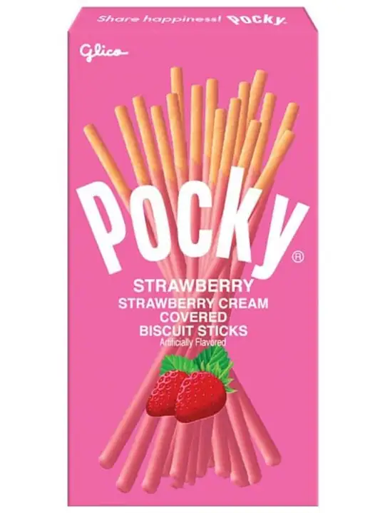 Glico Pocky Jordgubb Smak Kexpinnar 43g ✖ 10