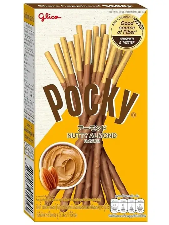 Glico Pocky Nötig Mandel Smak Kexpinnar 39g ✖ 10