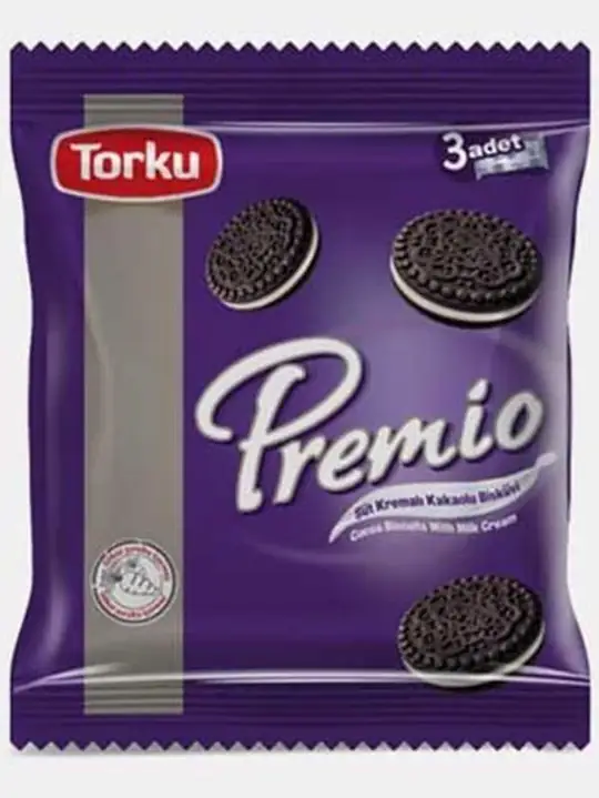 Torku Premio Mjölkkräm och Kakaokex (3-pack) 258g ✖ 8