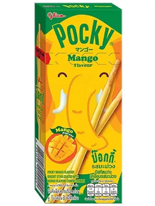 Glico Pocky Mango Smak Kexpinnar 25g ✖ 10