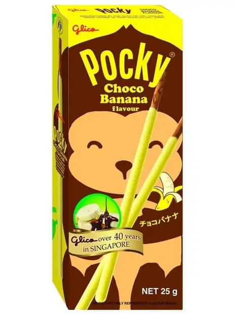 Glico Pocky Choklad Banan Smak Kexpinnar 25g ✖ 10