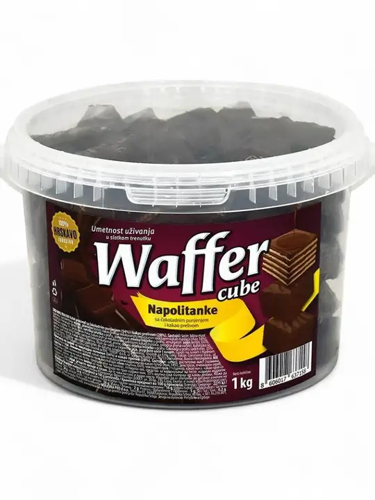 Waffer Napolitanke Wafer Cubs M Choklad Överdrag 1kg
