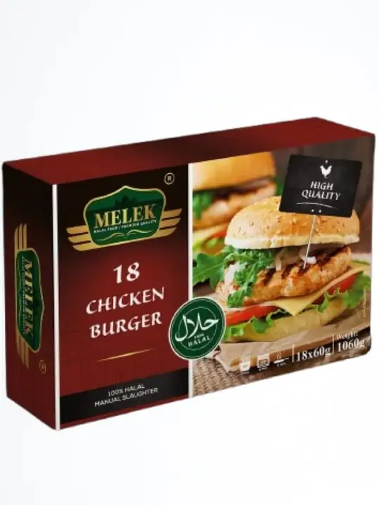 Melek Kyckling Burgera (18 st) 1060g ✖ 6