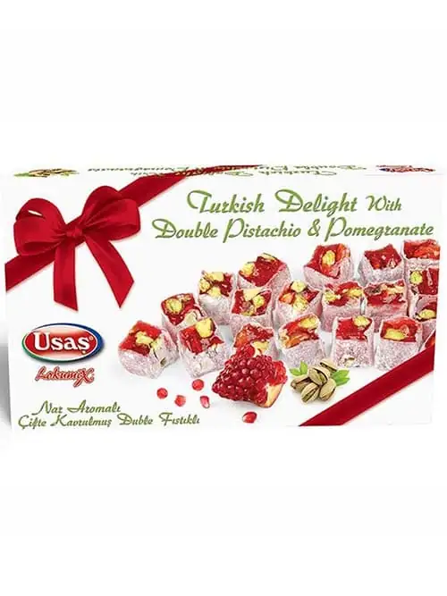 Usas Turkisk Delight - Granatäppelsmak & Dubbelrostad Pistage 350g ✖ 12