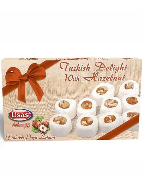 Usas Turkisk Delight - Hasselnöts Pasha Delight 350g ✖ 12