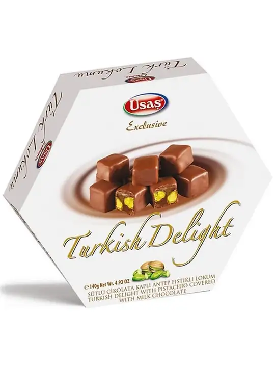 Usas Turkisk Delight - Pistagesmak Chokladöverdragen 140g ✖ 12