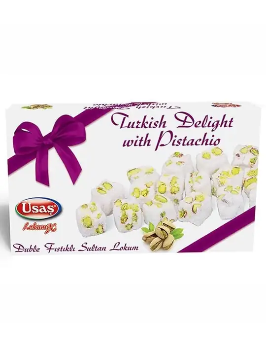 Usas Turkisk Delight - Dubbel Pistage Sultan Delight 350g ✖ 12