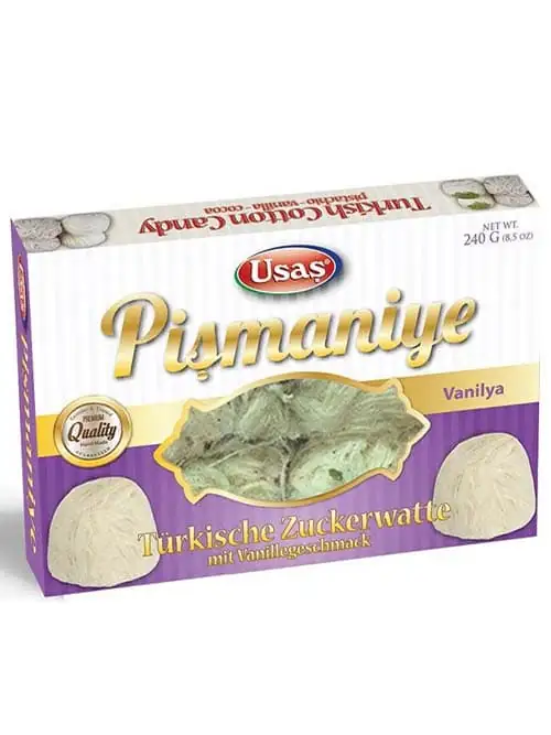 Usas Pismaniye (Turkisk Sockervadd) - Vaniljsmak 200g ✖ 12
