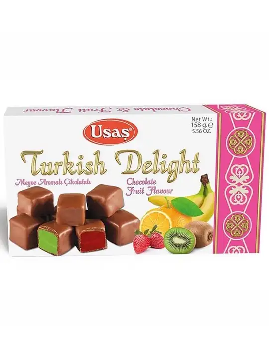 Usas Turkisk Delight - Fruktsmak Chokladöverdragen 158g ✖ 24