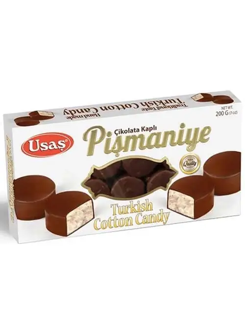 Usas Pismaniye (Turkisk Sockervadd) - Chokladöverdragen 200g ✖ 12