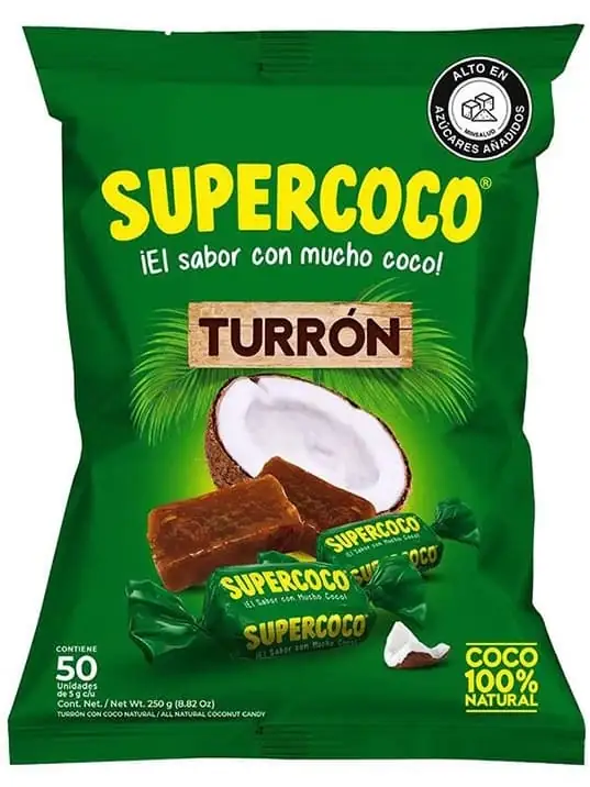 Supercoco Kokos Turrón Godis 250g ✖ 24