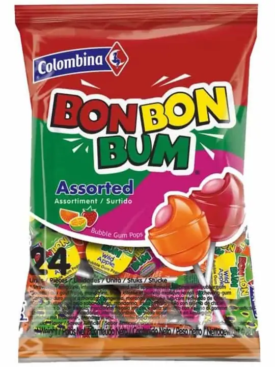 Colombina BonBonBum Fruktig Hård Karamell 408g ✖ 15