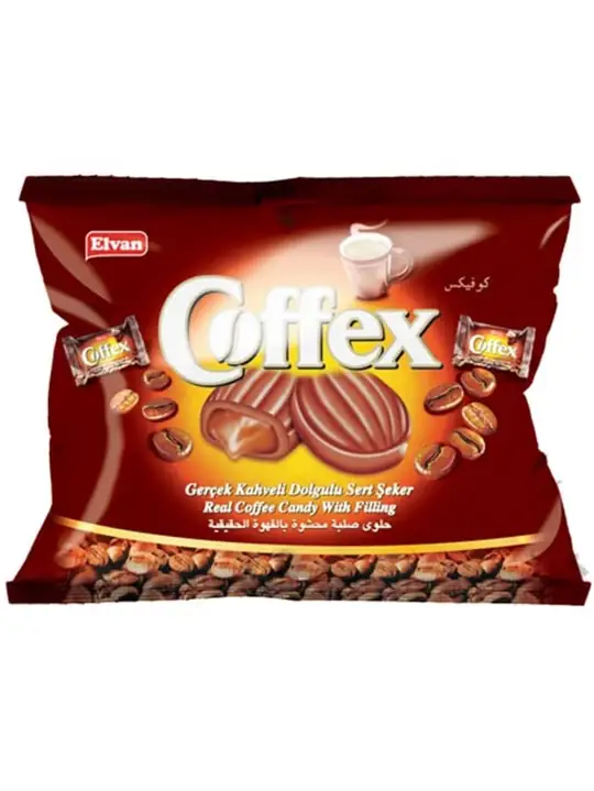 Elvan COFFEX Riktigt Kaffe Hårda Godisar med fyllning 300g ✖ 12