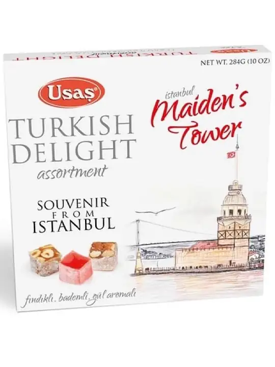 Usas Turkish Delight - Hasselnötsmandel och ros smaksatt 284g ✖ 12