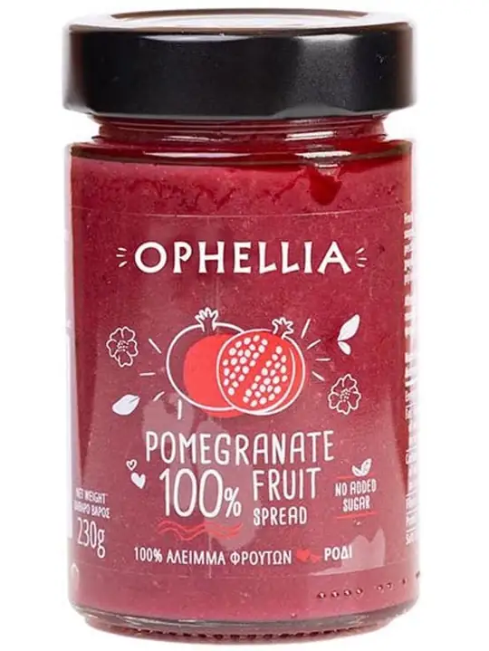 Ophellia Granatäppelmarmelad (Utan Tillsatt Socker, 100% Frukt) 230g ✖ 6
