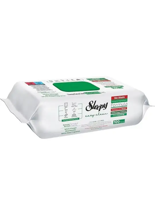 Sleepy Easy Clean Yt-rengöringsservetter (Vitsåpa) 100 st ✖ 12
