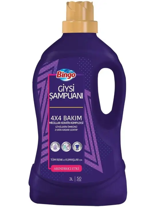 Bingo Klädschampo för Alla Färger och Tyger 3L ✖ 6