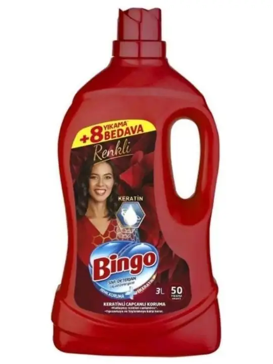 Bingo Flytande Tvättmedel för Färger 3L ✖ 6