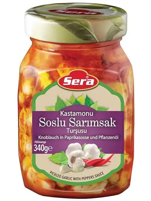 Sera Inlagda Vitlöksklyftor i Paprikasås 350ml ✖ 12