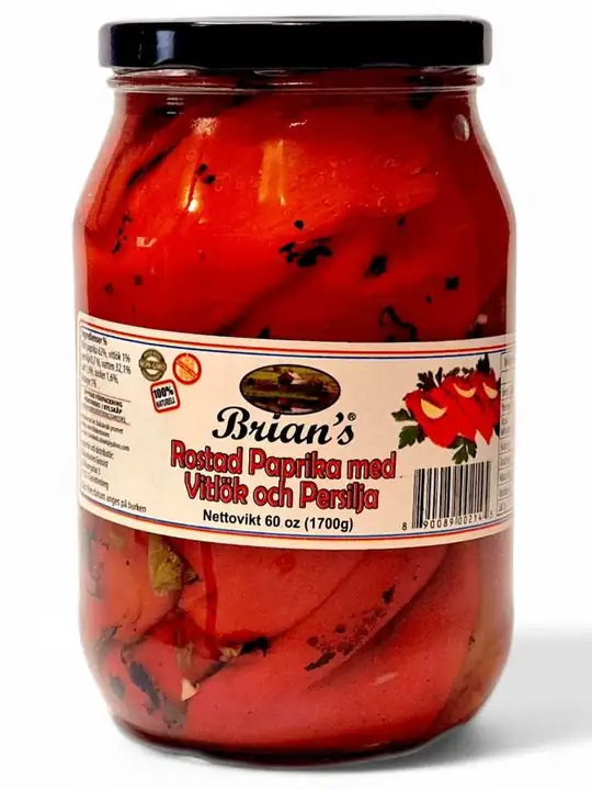 Brians Paprika Rostad Med Vitlök & Persilja 1,7kg ✖ 6