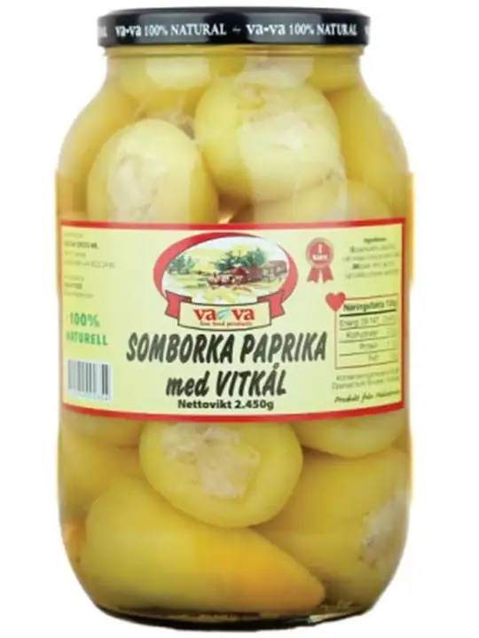 Va-Va Somborka Paprika med Vitkål 2400g ✖ 6