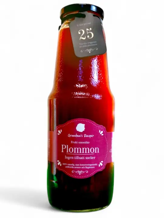 Grandma's Recepi 100% Färsk Pressad Plommon Frukt Smoothie 1L ✖ 6